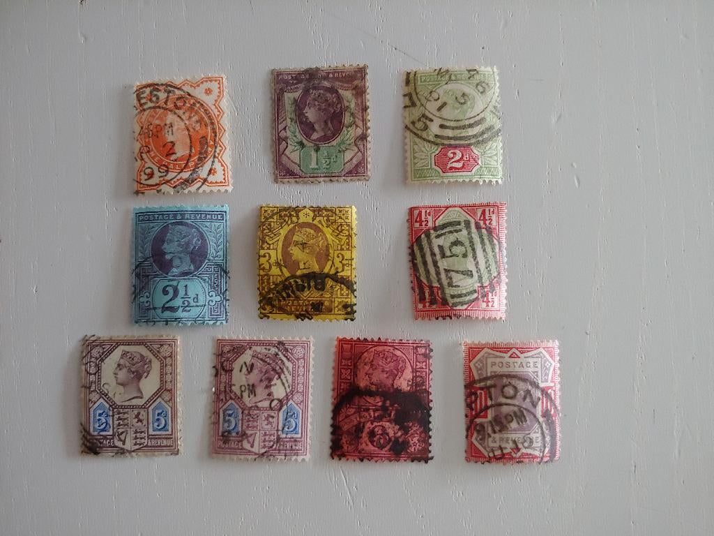 1887 Koningin Victoria Regeringsjubileum serie 10 stuks, Ophalen of Verzenden, Overige landen, Gestempeld