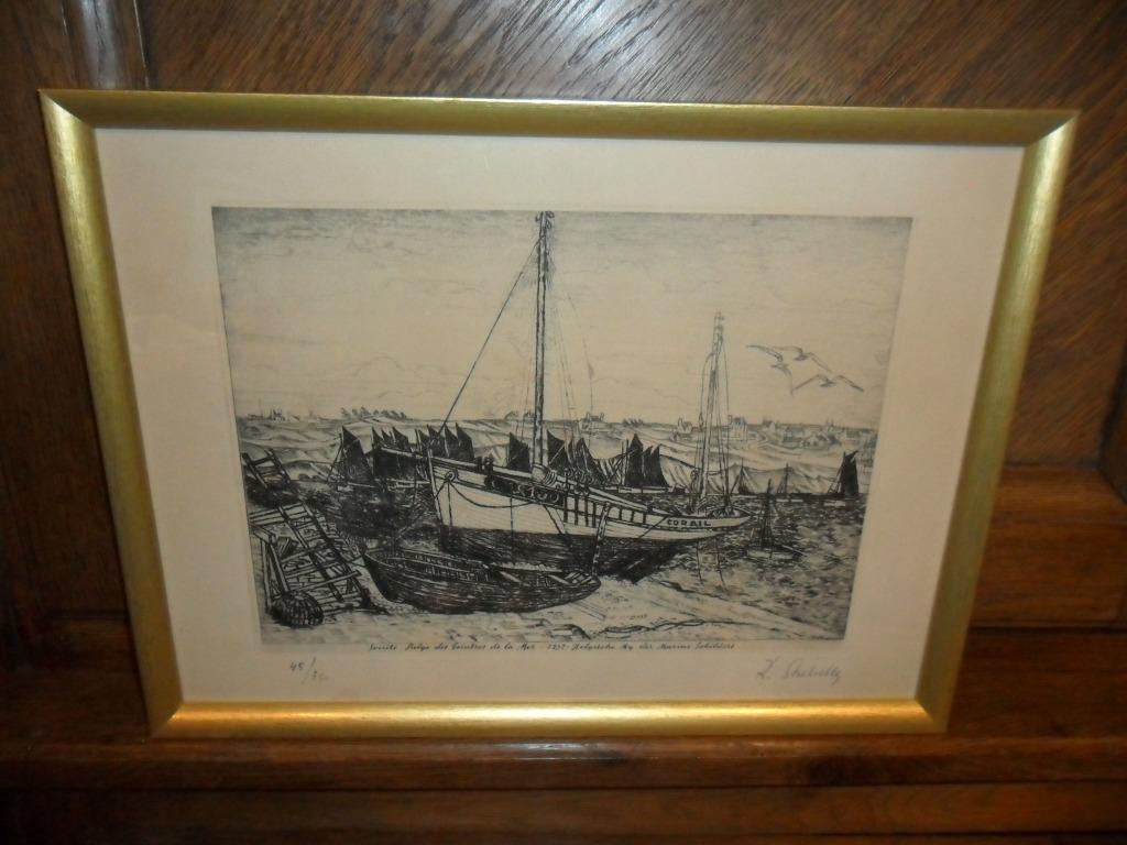 Ets van Rodolphe Strebelle (Doornik, 1880 - Ukkel, 1959), Ophalen of Verzenden
