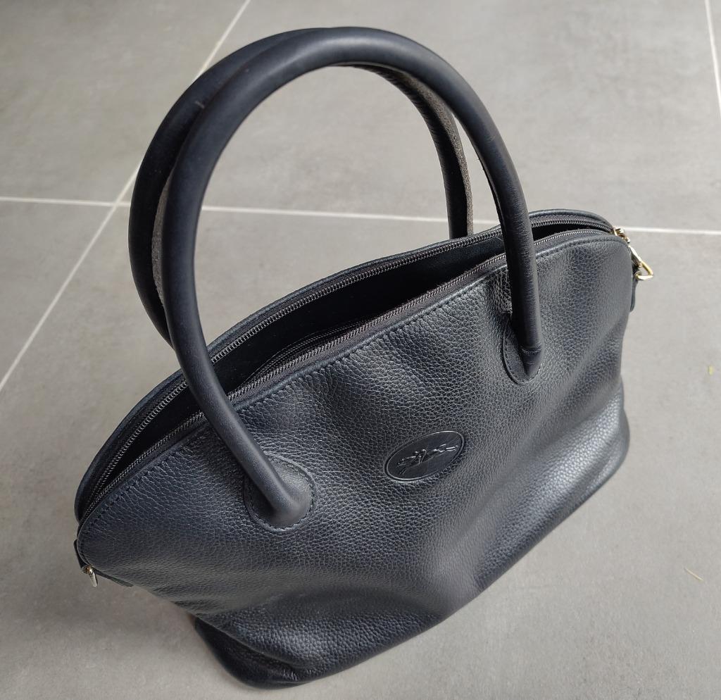 Handtas leder Longchamps zwart, Ophalen, Gebruikt, Zwart, Handtas