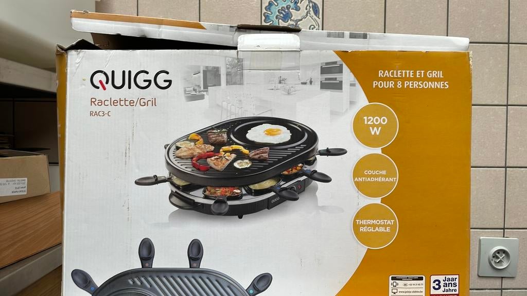 Raclette/ gourmet toestel, Ophalen, Zo goed als nieuw