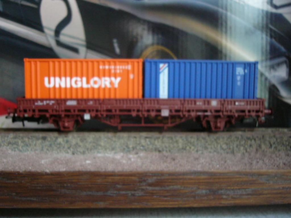 ELECTROTREN 1521K wagon KS avec 2 contenaires SNCB ho dc, Hobby & Loisirs créatifs, Trains miniatures | HO, Neuf, Autres marques
