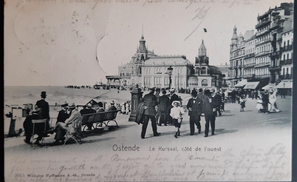 Carte postale OSTEND sur la DIGUE CASINO kursaal 1903, Enlèvement ou Envoi