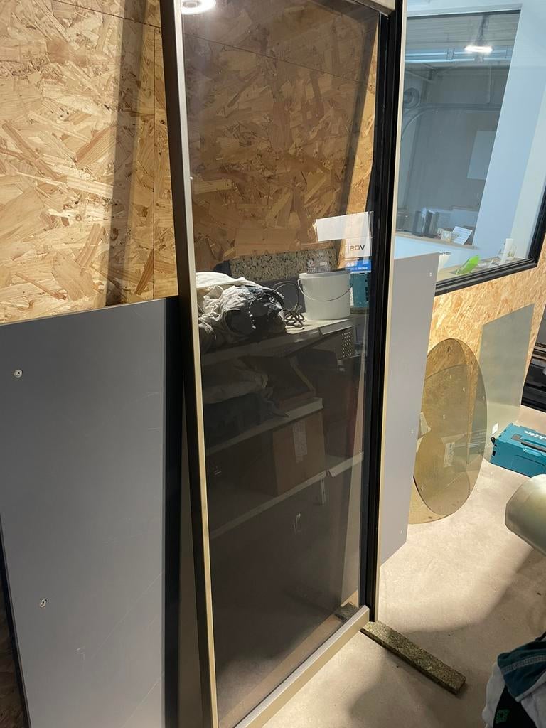 Stalen deur, smeedijzeren deur, Ophalen, Glas