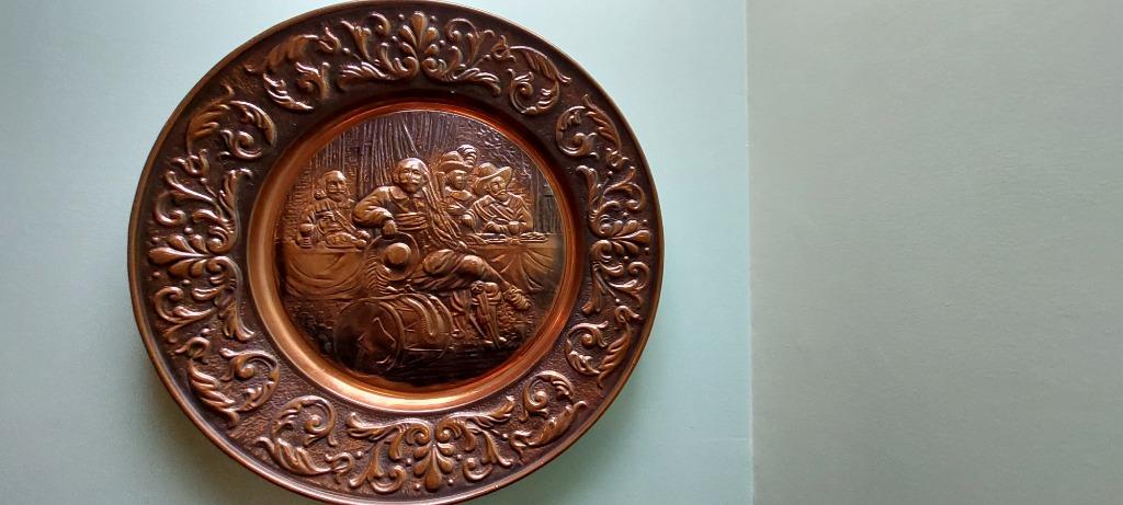 grote koperen wanddecoratie – diameter 60 cm, Antiek en Kunst, Antiek | Brons en Koper, Ophalen of Verzenden, Koper