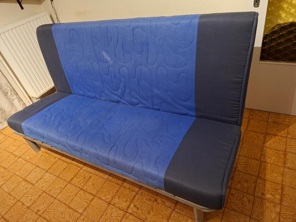 Zetelbed, Ophalen, Gebruikt, Blauw, Tweepersoons