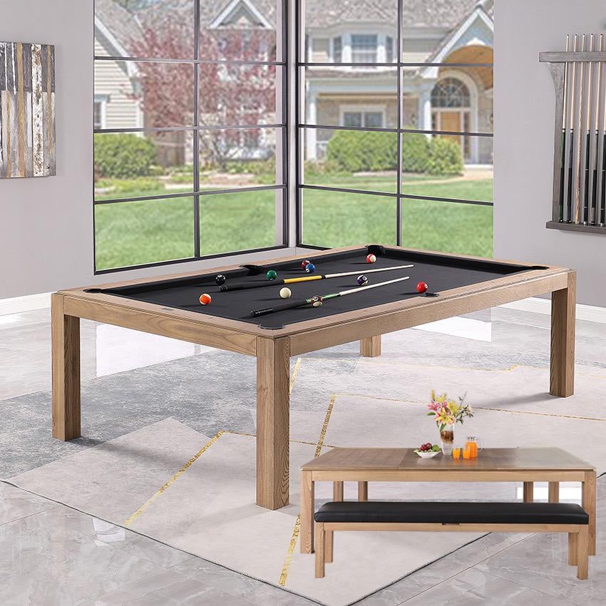 Pooltafel /eettafel Linea Nature biljart 7ft of 8ft, Ophalen of Verzenden, Zo goed als nieuw, Biljarttafel