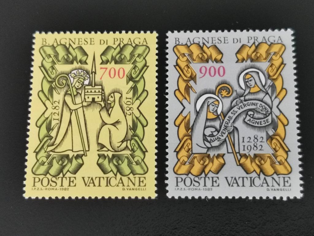 Cité du Vatican 1982 - 700 ans mort Agnès de Prague **, Enlèvement ou Envoi, Non oblitéré