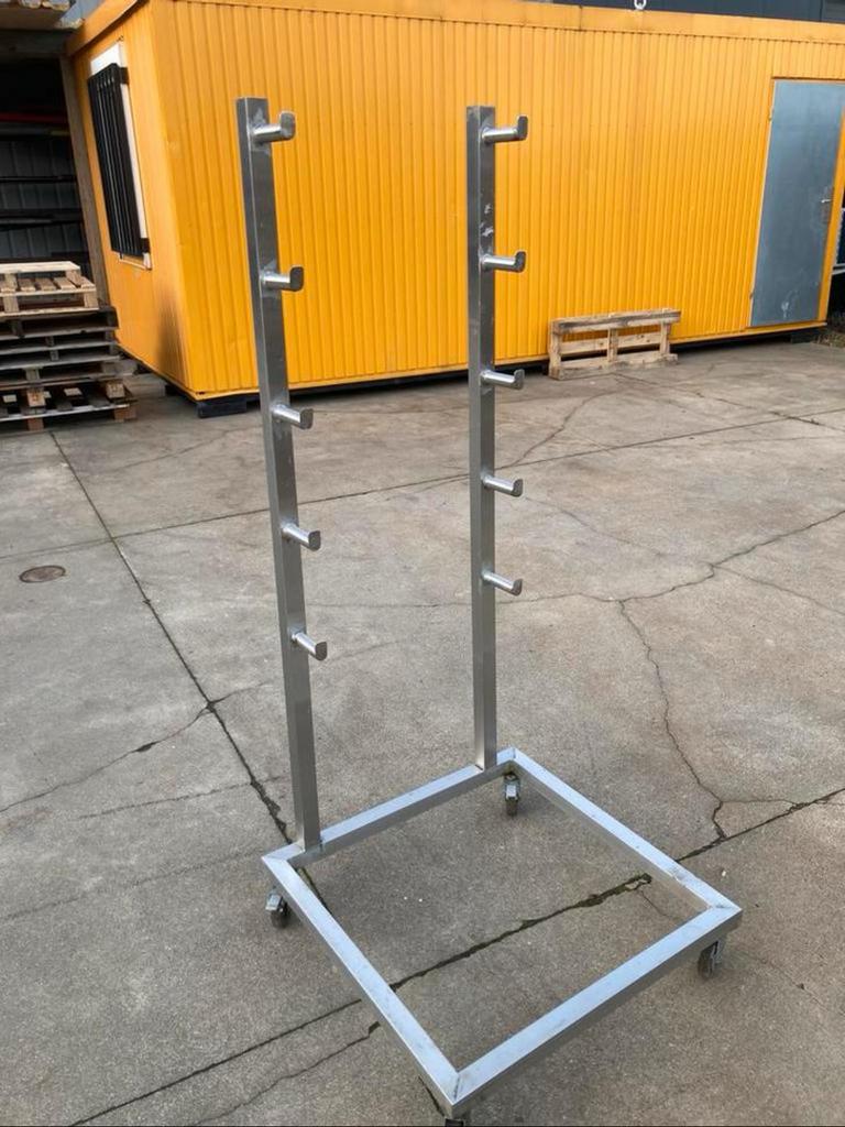 Rvs kar rekje op wielen inox rek draagarm stelling, Zakelijke goederen, Ophalen