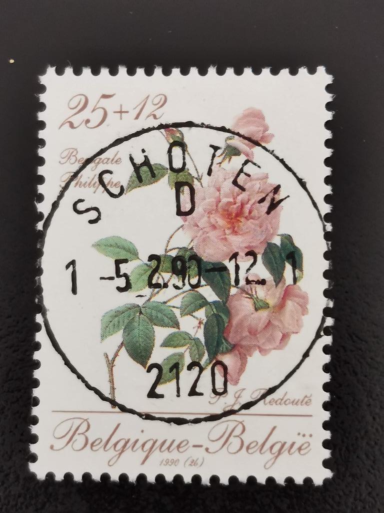 Belgique 1990 - fleurs - roses par Redouté, Enlèvement ou Envoi, Affranchi, Autre