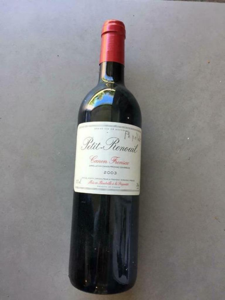 bouteille de vin rouge Bordeaux 2003 Canon Fronsac, Verzamelen, Wijnen, Frankrijk, Nieuw, Ophalen of Verzenden, Rode wijn
