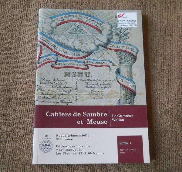 Cahiers de Sambre et Meuse 2020 / 1 - Namur franc-maçonnerie, Enlèvement ou Envoi, Utilisé