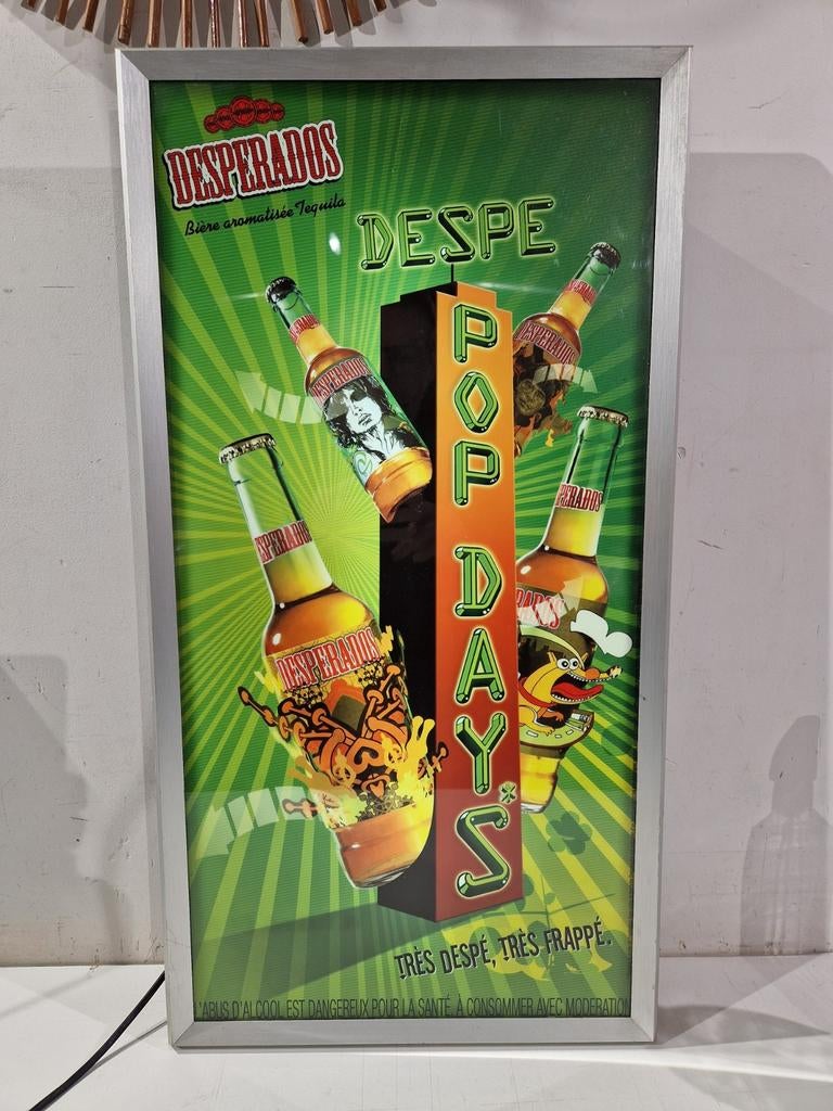 Lichtbak desperados pop days , lichtreclame neon tl lamp, Ophalen of Verzenden, Lichtbak of (neon) lamp