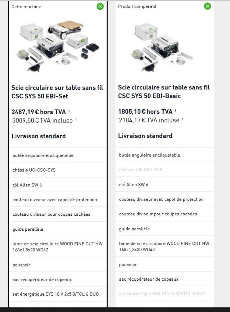 Scie circulaire Festool csc sys 50 ebi PROMO STOCK PROMO -15, Bricolage & Construction, Outillage | Scies mécaniques, Neuf, Scie circulaire