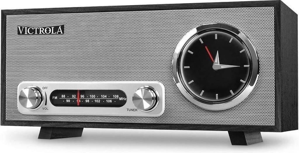VICTROLA Retro Wekker Radio met Bluetooth ( NIEUW), Ophalen of Verzenden, Nieuw, Radio