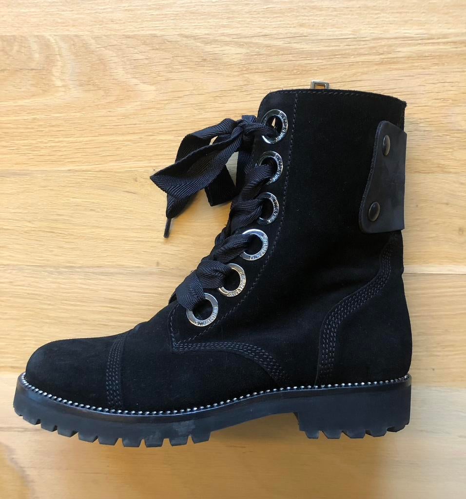 Zwarte nubuck veterlaarzen van Zadig & Voltaire, Kleding | Dames, Schoenen, Zadig & Voltaire, Zwart, Lage of Enkellaarzen, Ophalen of Verzenden