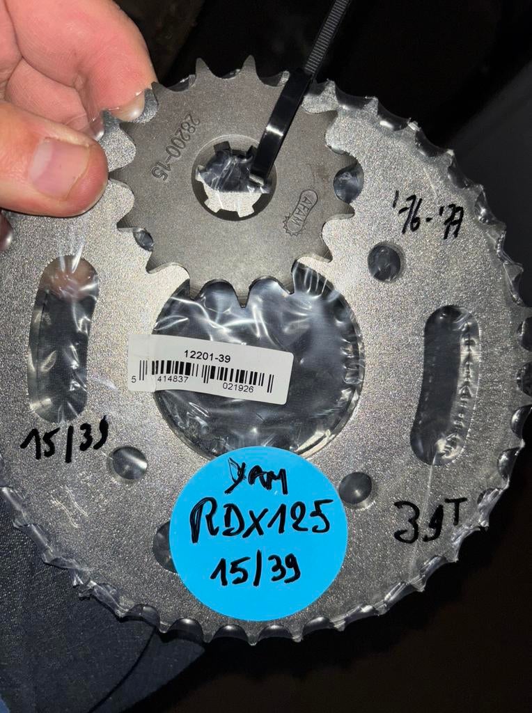 Tandwielenset Yamaha RDX125, Ophalen of Verzenden, Nieuw