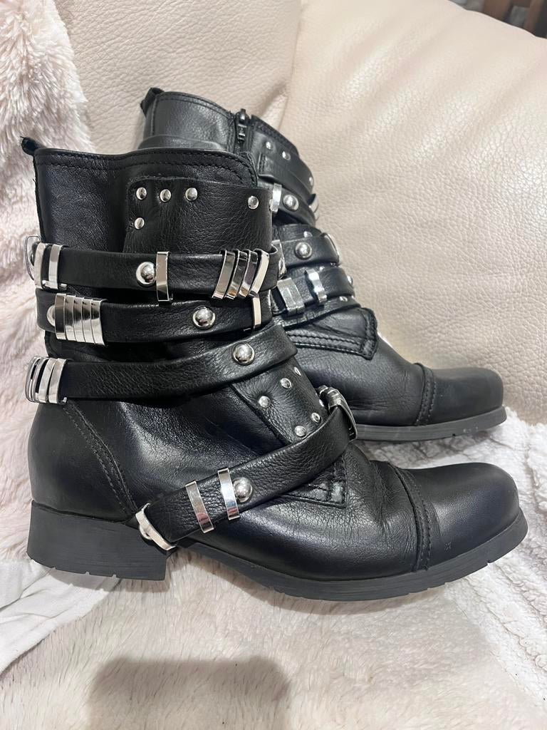 essential Moto boots 38 leder, Enlèvement, Comme neuf