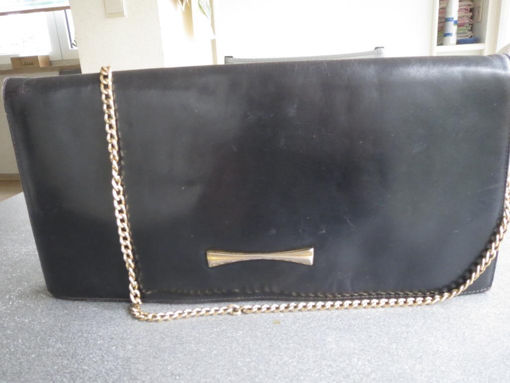 Vintage handtas, Handtassen en Accessoires, Tassen | Damestassen, Ophalen, Gebruikt, Blauw, Handtas