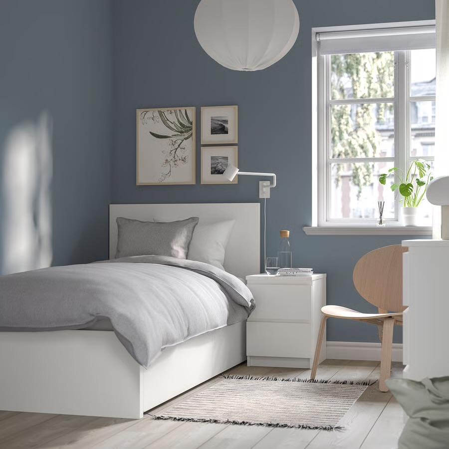 1 persoonsbed te koop (kleur grijs), Huis en Inrichting, Slaapkamer | Bedden, Ophalen, 100 cm, Eenpersoons, 210 cm