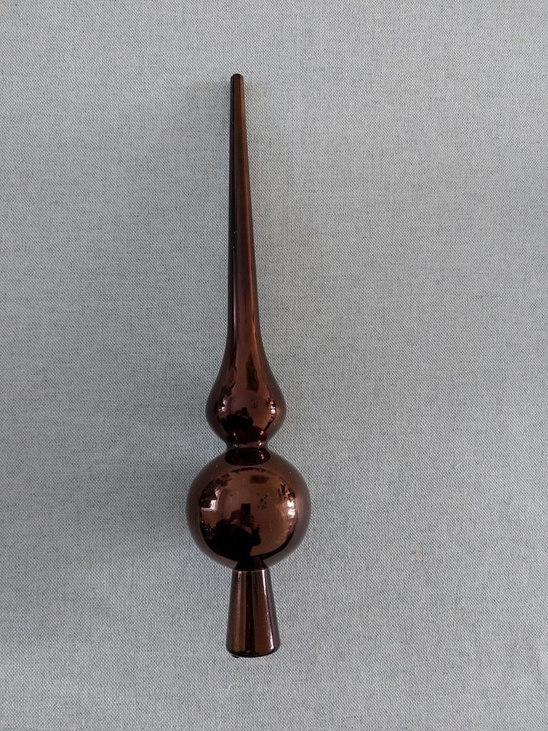 Vintage kerstpiek chocolade-bruin 30cm, Diversen, Kerst, Ophalen of Verzenden, Gebruikt
