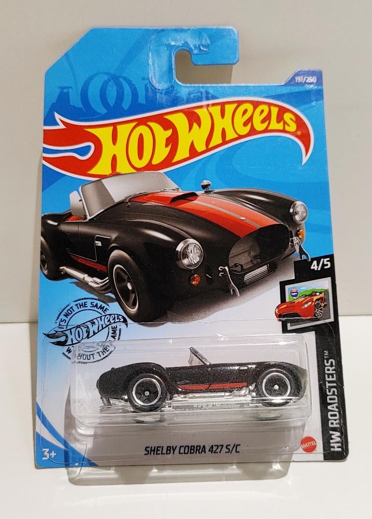 Hot Wheels Shelby Cobra 427 S/C Zwart (2018), Hobby en Vrije tijd, Modelauto's | Overige schalen, Ophalen of Verzenden