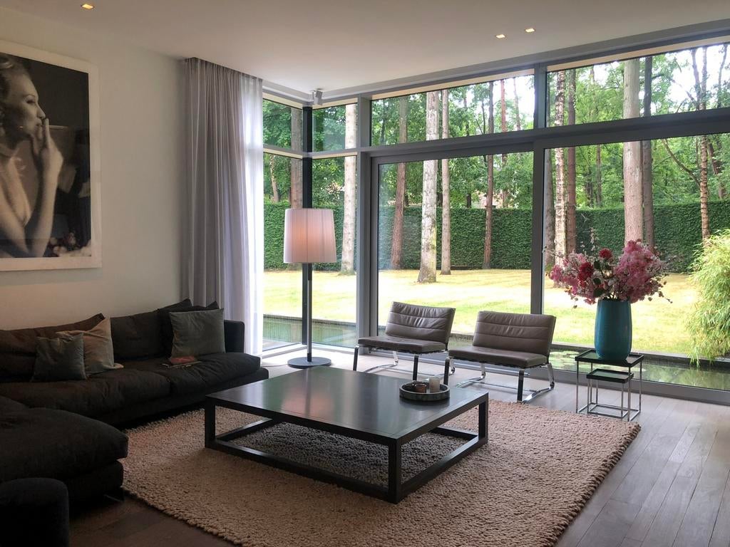 Salon tafel Wengé, Huis en Inrichting, Tafels | Salontafels, Ophalen, Gebruikt, Vierkant, Overige houtsoorten