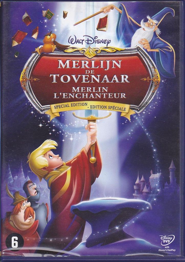 Merlijn de tovenaar (DVD), Vanaf 6 jaar, Ophalen of Verzenden, Gebruikt, Tekenfilm