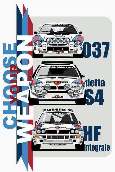 Panneau en métal Lancia Delta Integrale Martini - vintage, Enlèvement ou Envoi, Comme neuf, Panneau publicitaire