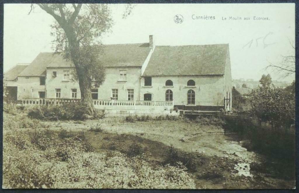 Postkaart Carnières - Le Moulin aux Ecorses (Molen), Ophalen of Verzenden, 1920 tot 1940, Gelopen, Henegouwen