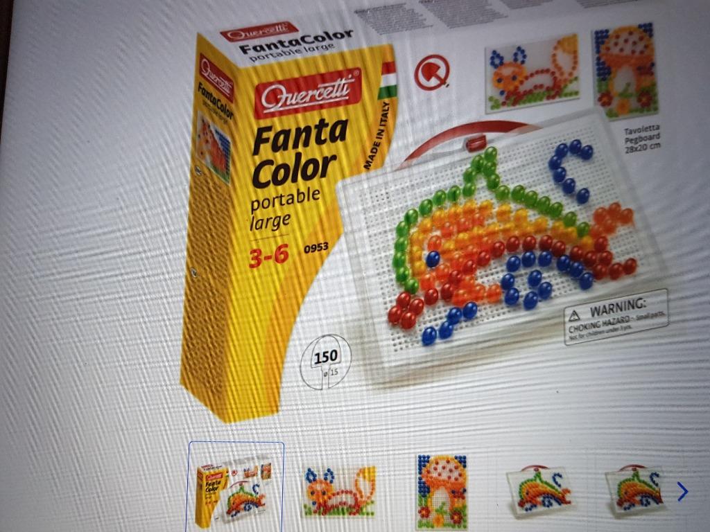 Quercetti fantacolor insteek mozaïk junior draagbare doos, Enlèvement ou Envoi, Comme neuf, Puzzles