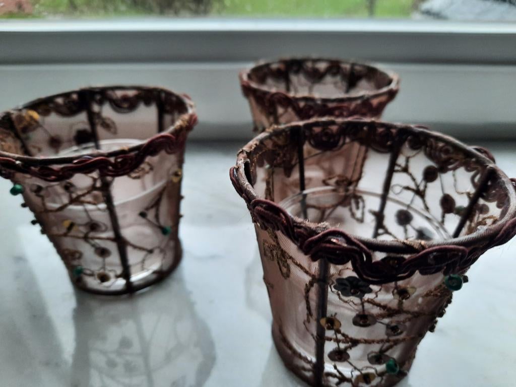 3 bruine theelichtjes, Ophalen of Verzenden