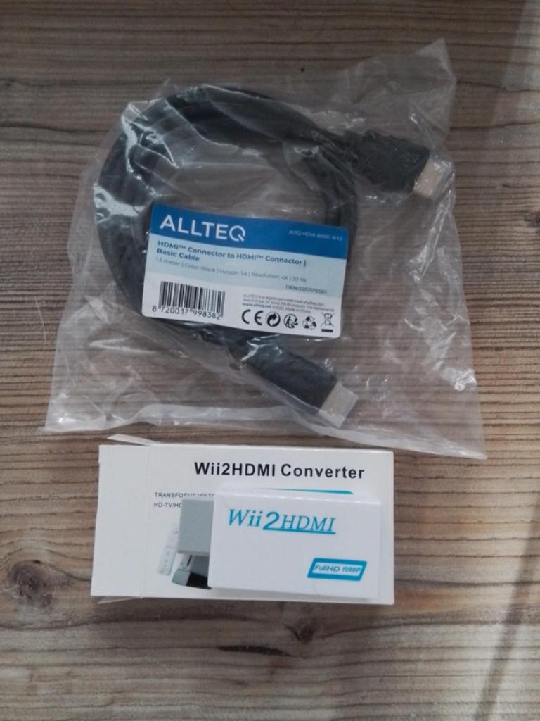 Nintendo Wii - Wii2hdmi converter met HDMI kabel, Ophalen of Verzenden, Nieuw, Wii, Oplader of Kabel