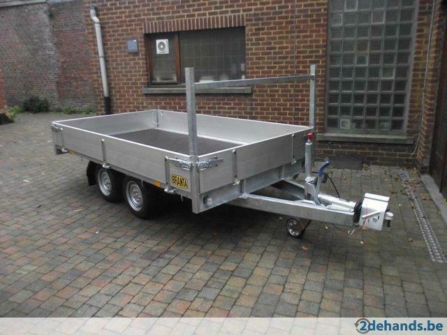 Nieuwe geremde plateauaanhangwagens 2,7x1,5m te 9300 Aalst, Enlèvement, Neuf