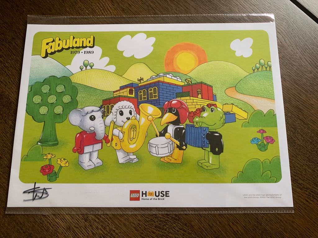 Lego Fabuland Art Print uit het Lego house (gesigneerd), Ophalen, Nieuw, Complete set, Lego