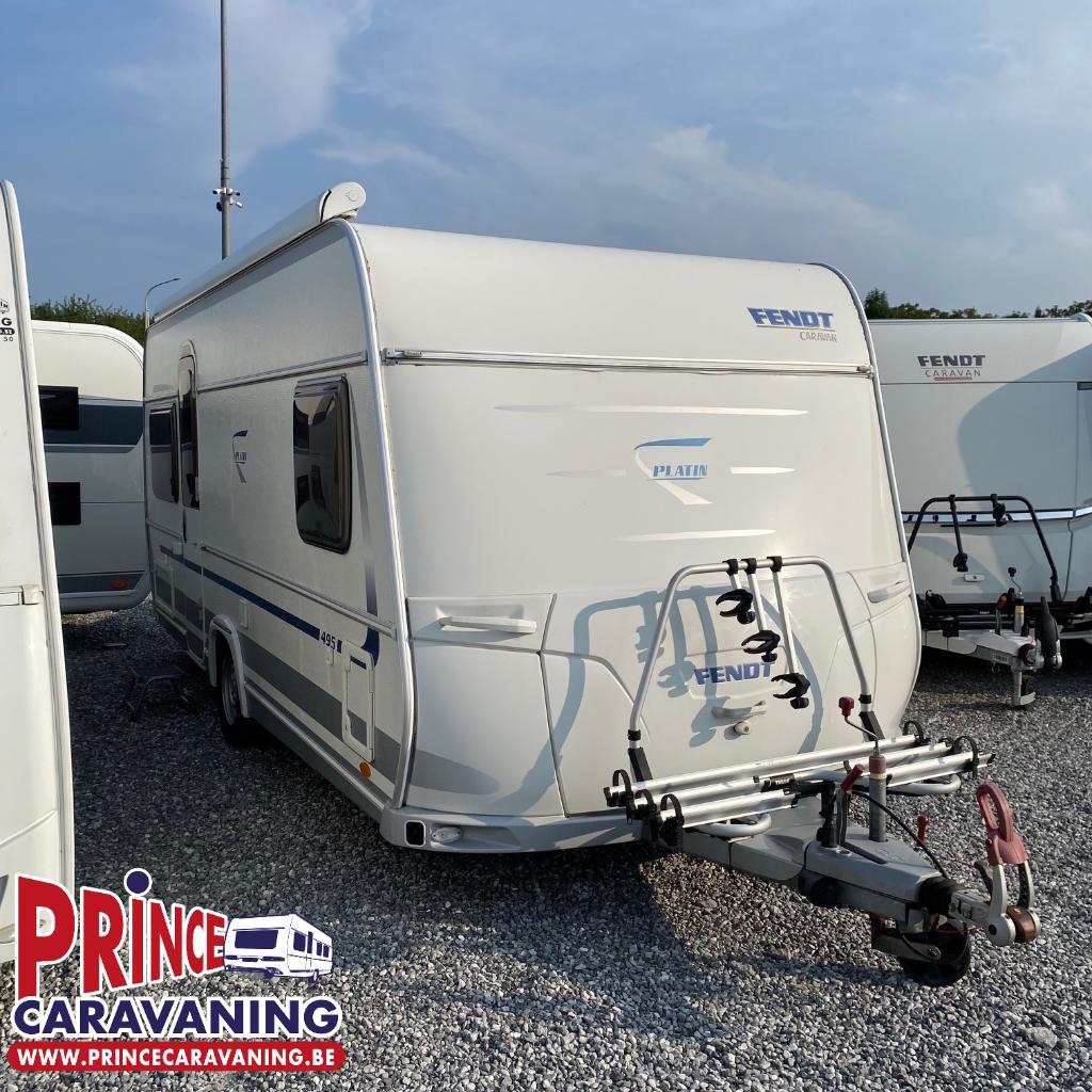 Fendt Platin 495 TFB 2009 - Prince Caravaning, Caravanes & Camping, Caravanes, Entreprise, jusqu'à 4, 1250 - 1500 kg, Fendt, Lit dans la longueur