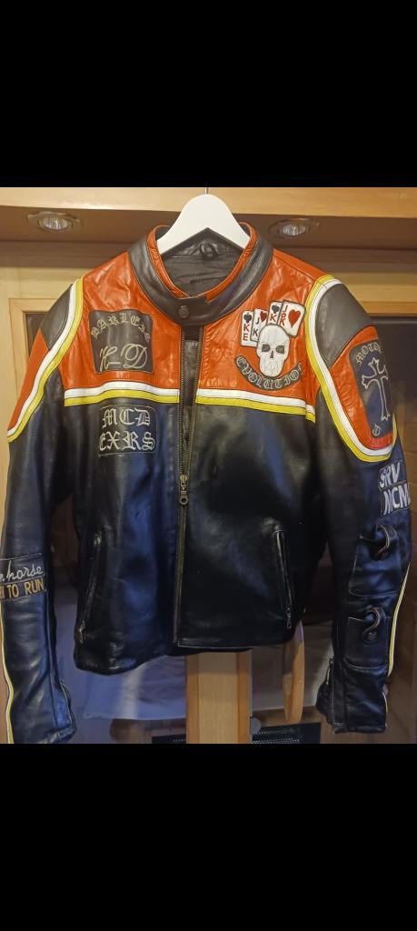 Lederen Moto jas, Ophalen, Tweedehands, Heren, Jas | leer