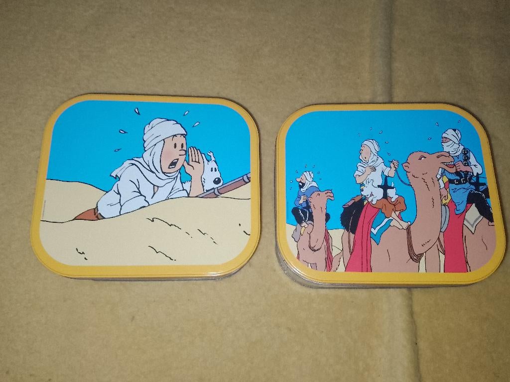 kuifje tintin delacre 2 koekjes dozen in goede staat, Verzenden, Kuifje, Zo goed als nieuw, Gebruiksvoorwerp