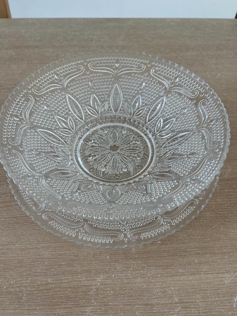 glazen schaal diamerter 29cm, Schaal, Rond, Ophalen of Verzenden, Glas