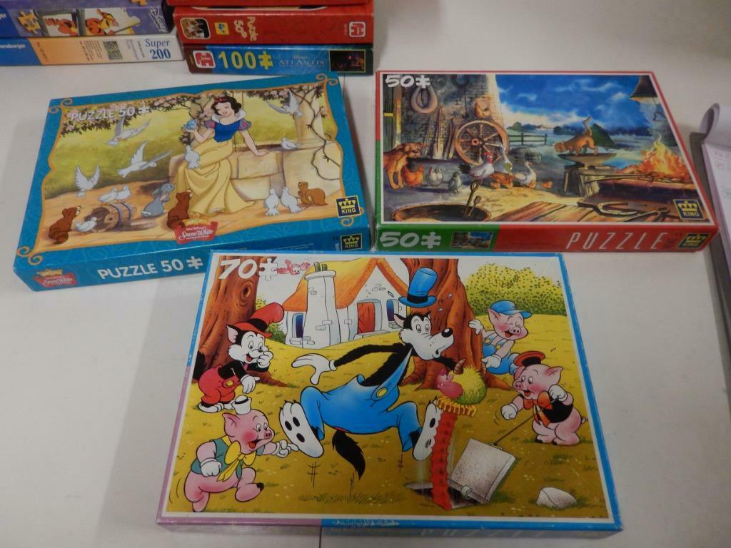 3 PUZZELS MERK "KING", Ophalen of Verzenden, Minder dan 500 stukjes, Zo goed als nieuw, Legpuzzel