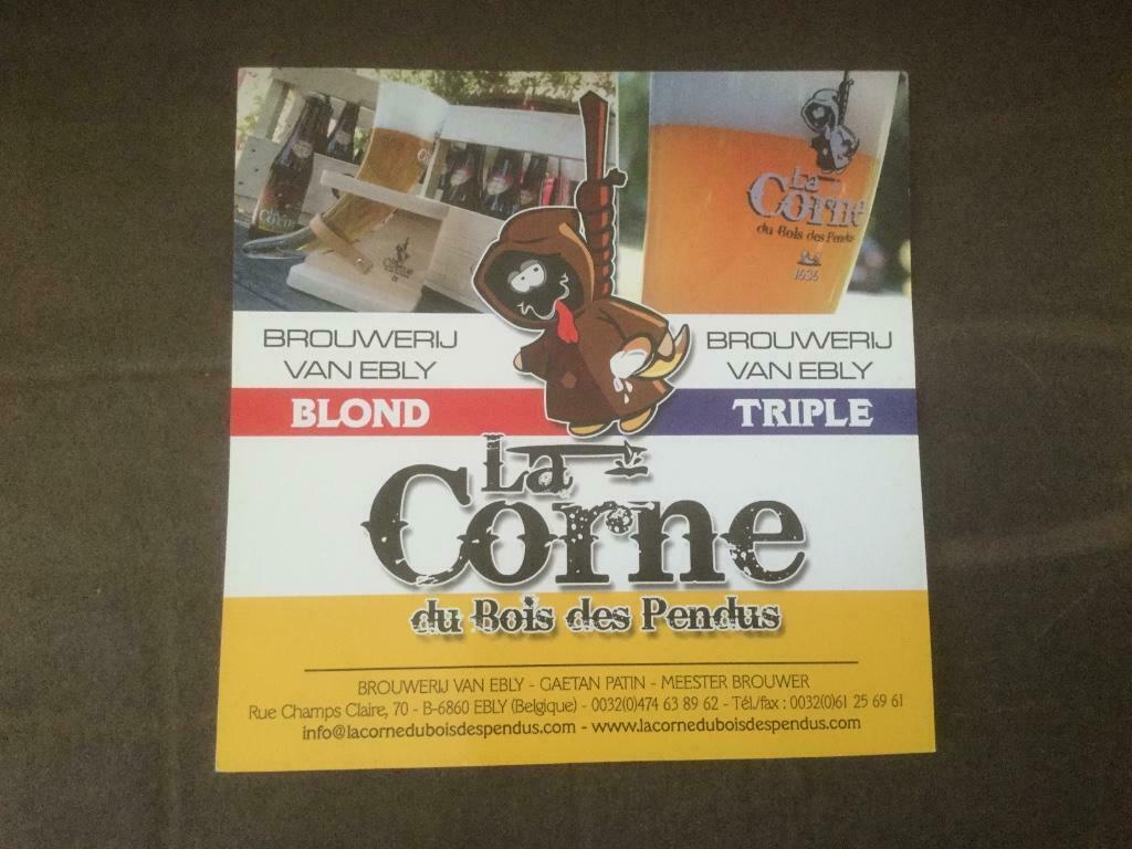 Brouwerij Reclame Ebly La Corne du bois des pendus Gaetan Pa, Verzamelen, Ophalen, Zo goed als nieuw, Overige typen