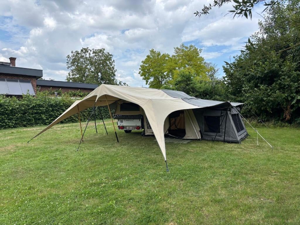 Campooz Lazy Jack, Caravans en Kamperen, Vouwwagens, Ophalen, Beige, Aanwezig, Campooz