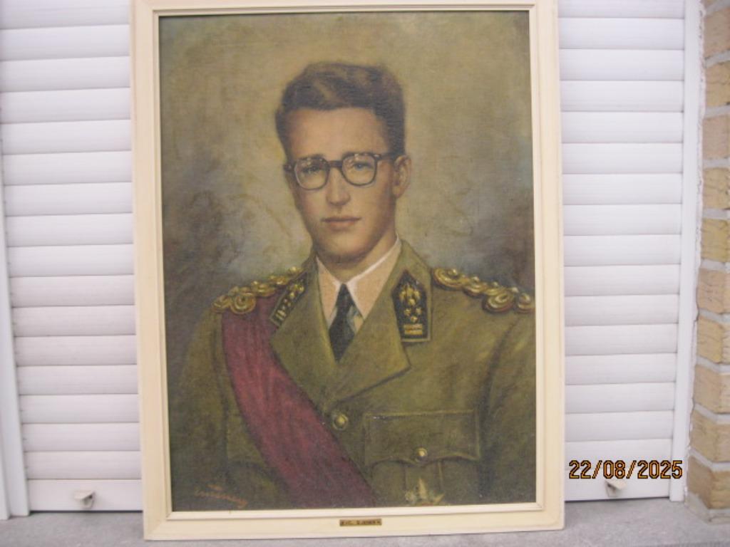Victor QUIENEN O/D Roi Baudouin., Antiquités & Art, Art | Peinture | Classique, Enlèvement