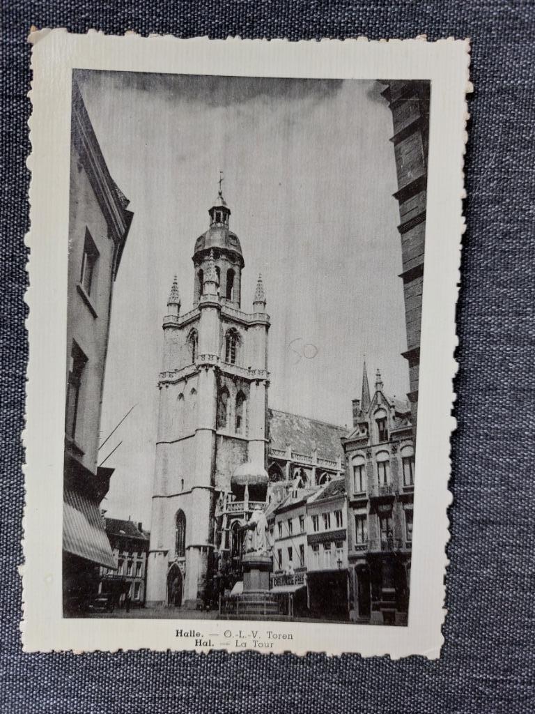 oude postkaart Halle, Verzenden