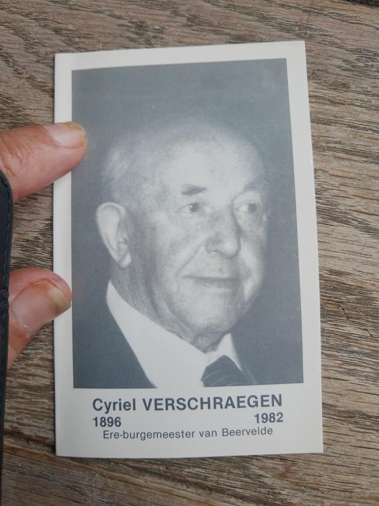 Bp - ere burgemeester van Beervelde, 1896-1992, Cyriel Versc, Ophalen of Verzenden