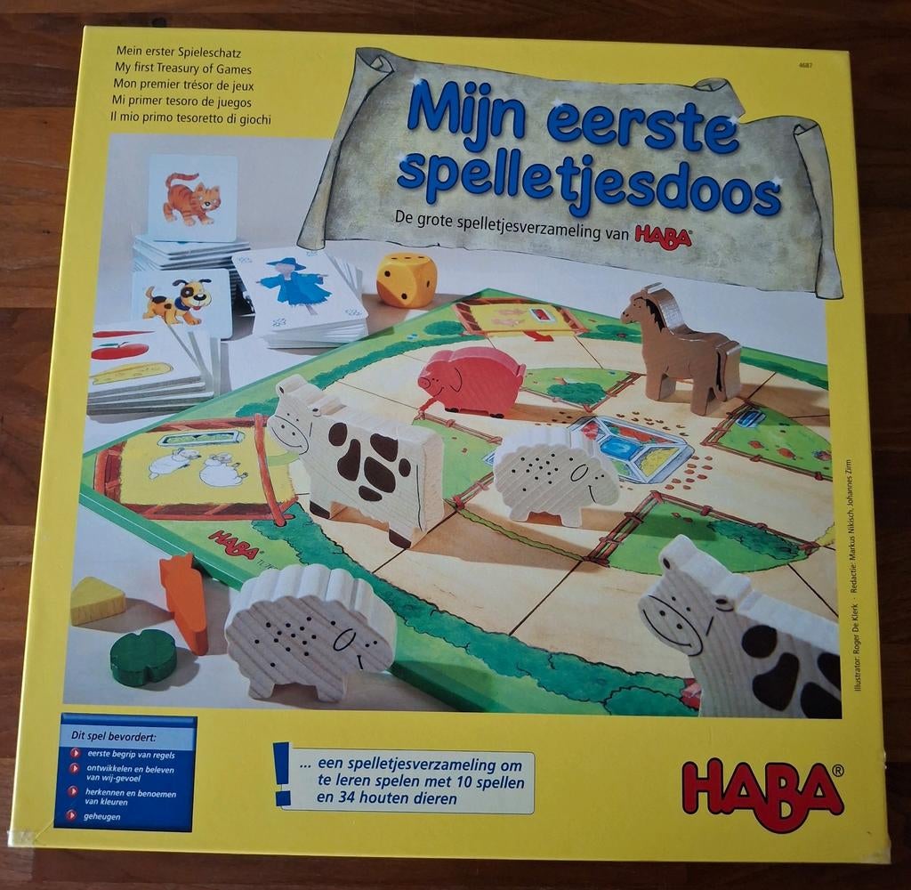 Haba - Mijn Eerste Spelletjesdoos, Hobby en Vrije tijd, Drie of vier spelers, Ophalen, Zo goed als nieuw, HABA