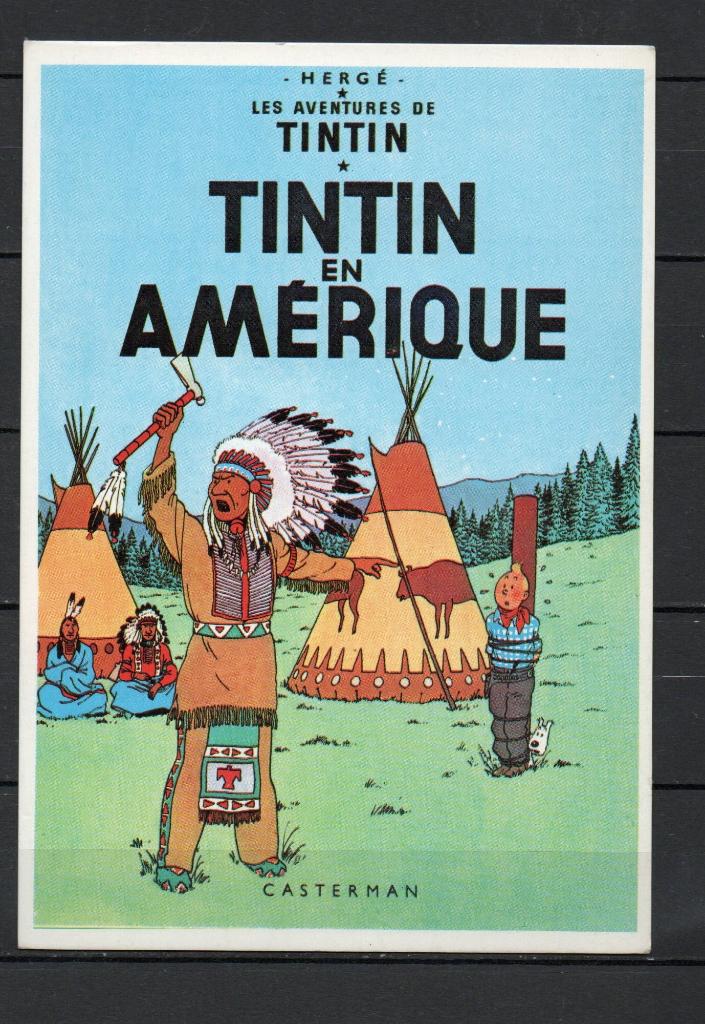 Carte postale : Tintin/ Tintin en Amérique - édition Arno 20, Enlèvement