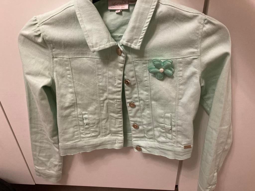 Le chic communie jeansjas jbc 152 valt kleiner, Ophalen of Verzenden, Gebruikt, Meisje, Jas