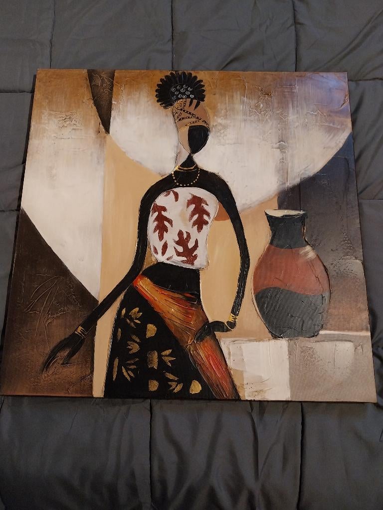 2 frames in Afrikaanse stijl, Huis en Inrichting, Woonaccessoires | Lijsten, Ophalen, 50 tot 75 cm, Zo goed als nieuw, 50 tot 75 cm