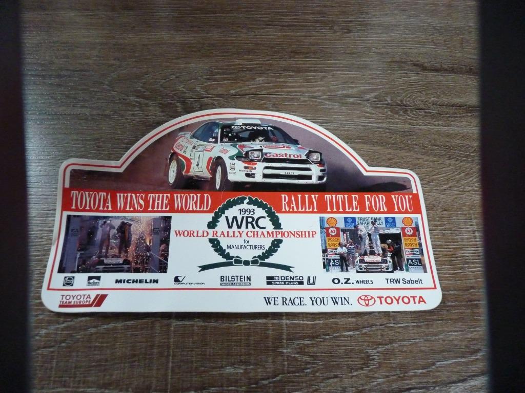 sticker WRC Toyota 1993, Verzamelen, Ophalen of Verzenden, Nieuw, Auto of Motor