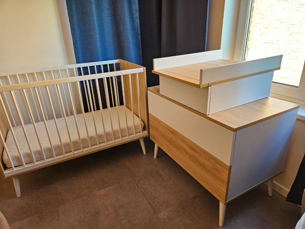 Babykamer Cardiff Faktum white/oak, Kinderen en Baby's, Kinderkamer | Complete kinderkamers, Gebruikt, Jongetje of Meisje, Ophalen